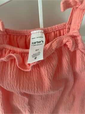 6 mth - orange set with flower bottoms.